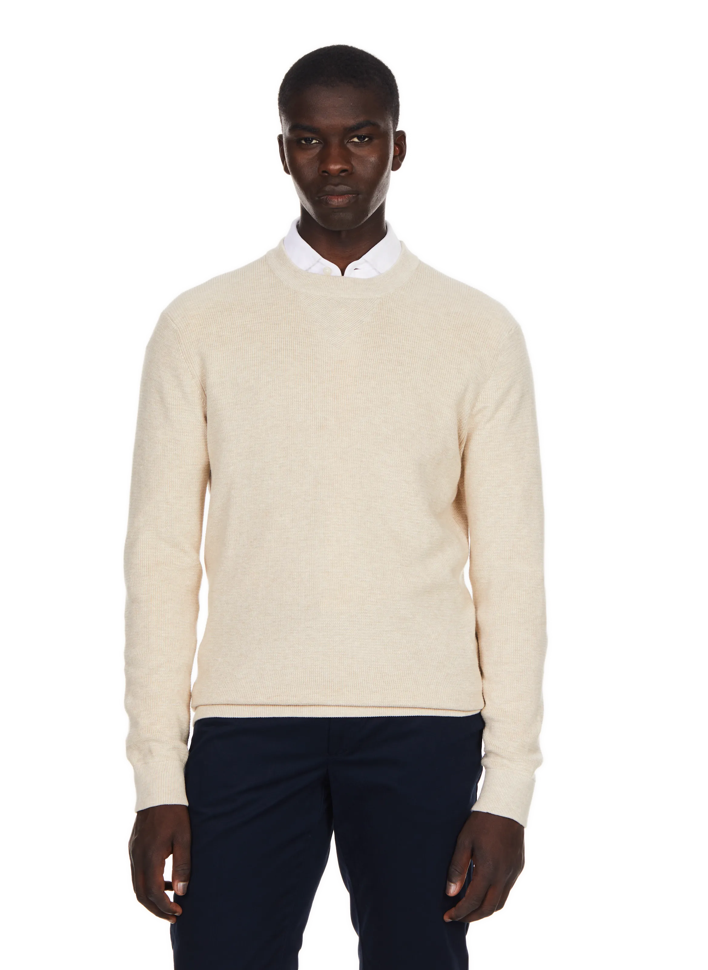 HACKETT  Cotton and linen jumper - Beige