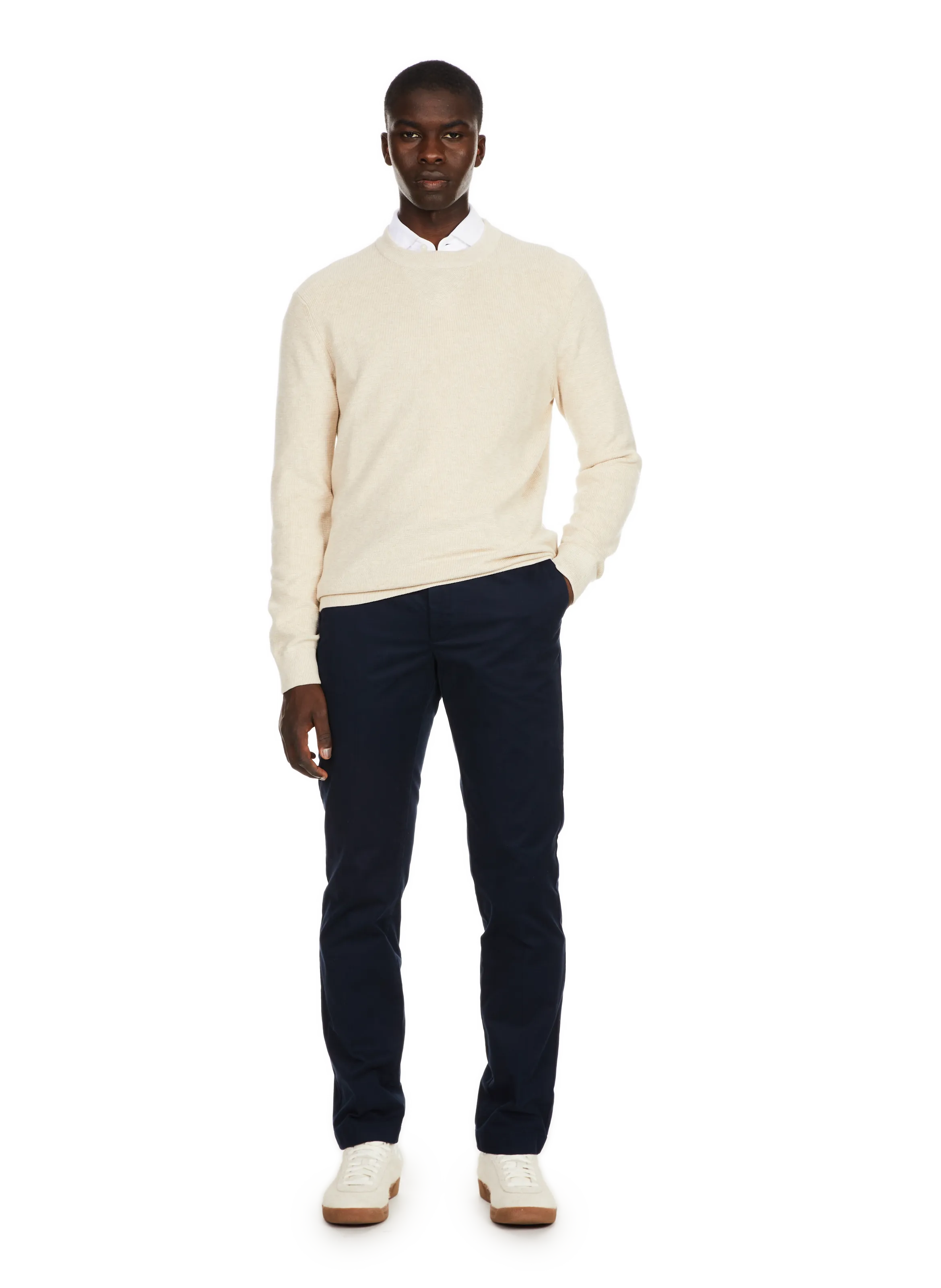 HACKETT  Cotton and linen jumper - Beige