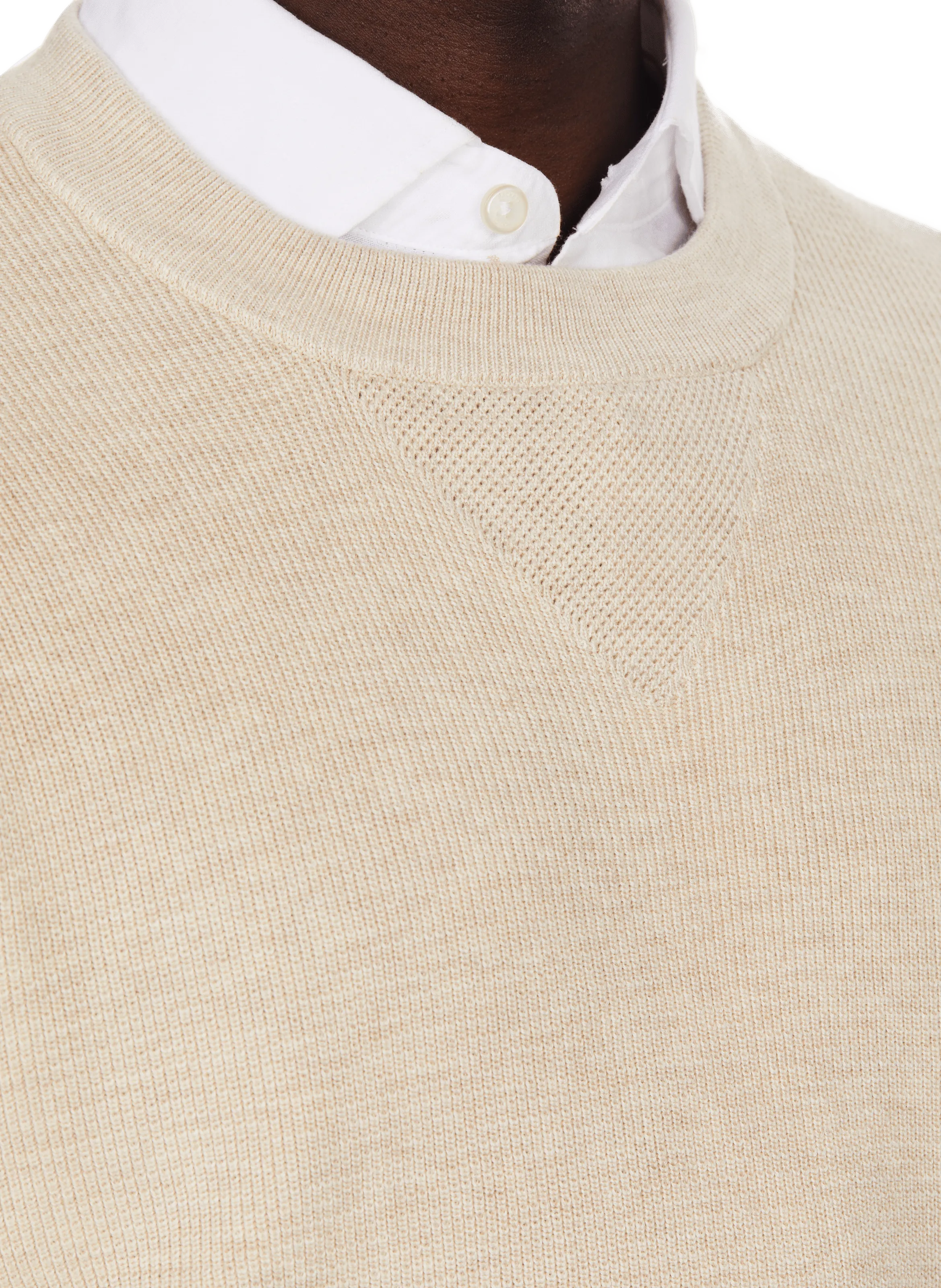 HACKETT  Cotton and linen jumper - Beige