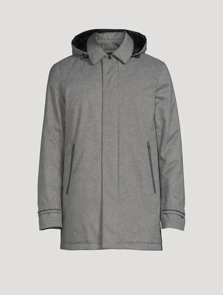 HERNO Down Car Coat With Removable Hood