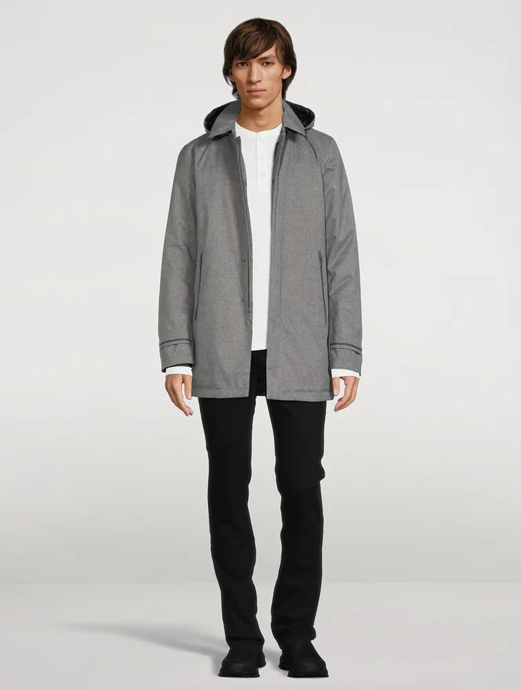 HERNO Down Car Coat With Removable Hood