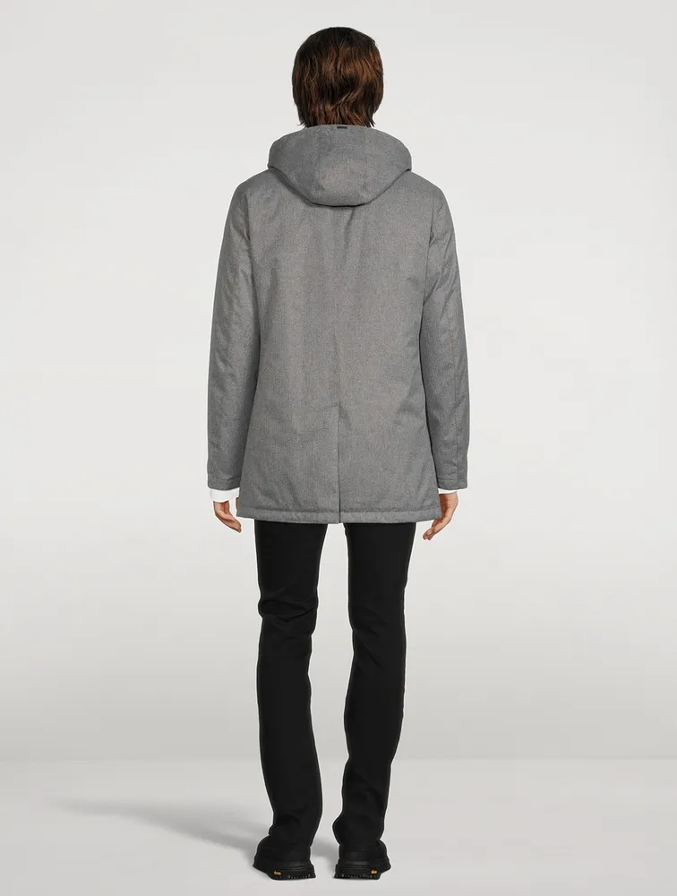 HERNO Down Car Coat With Removable Hood