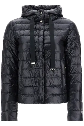 Herno Ultra Lightweight Black Nylon Down Jacket With Hood