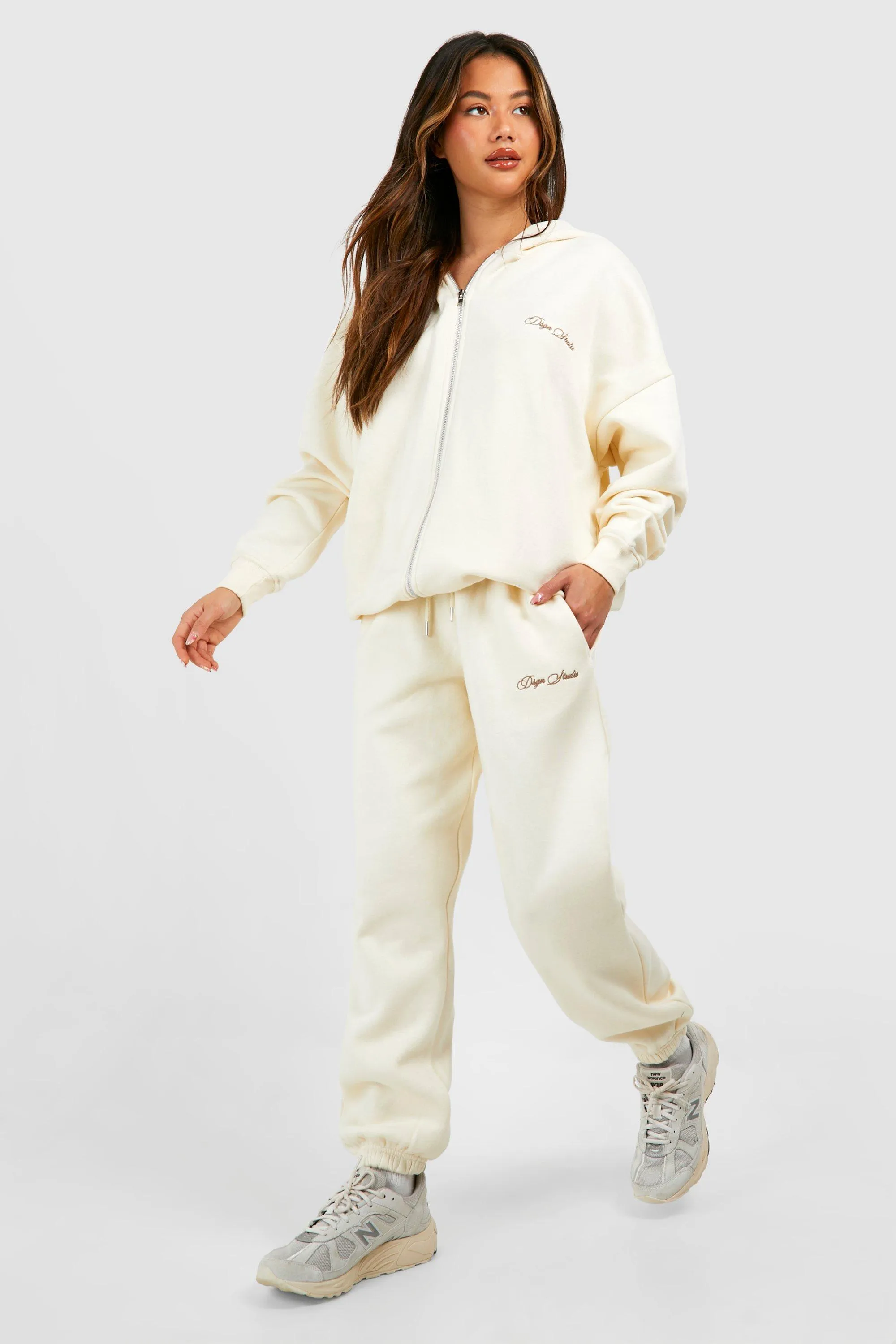 Hoodies & Sweatshirts | Dsgn Studio Zip Through Oversized Hoodie | boohoo