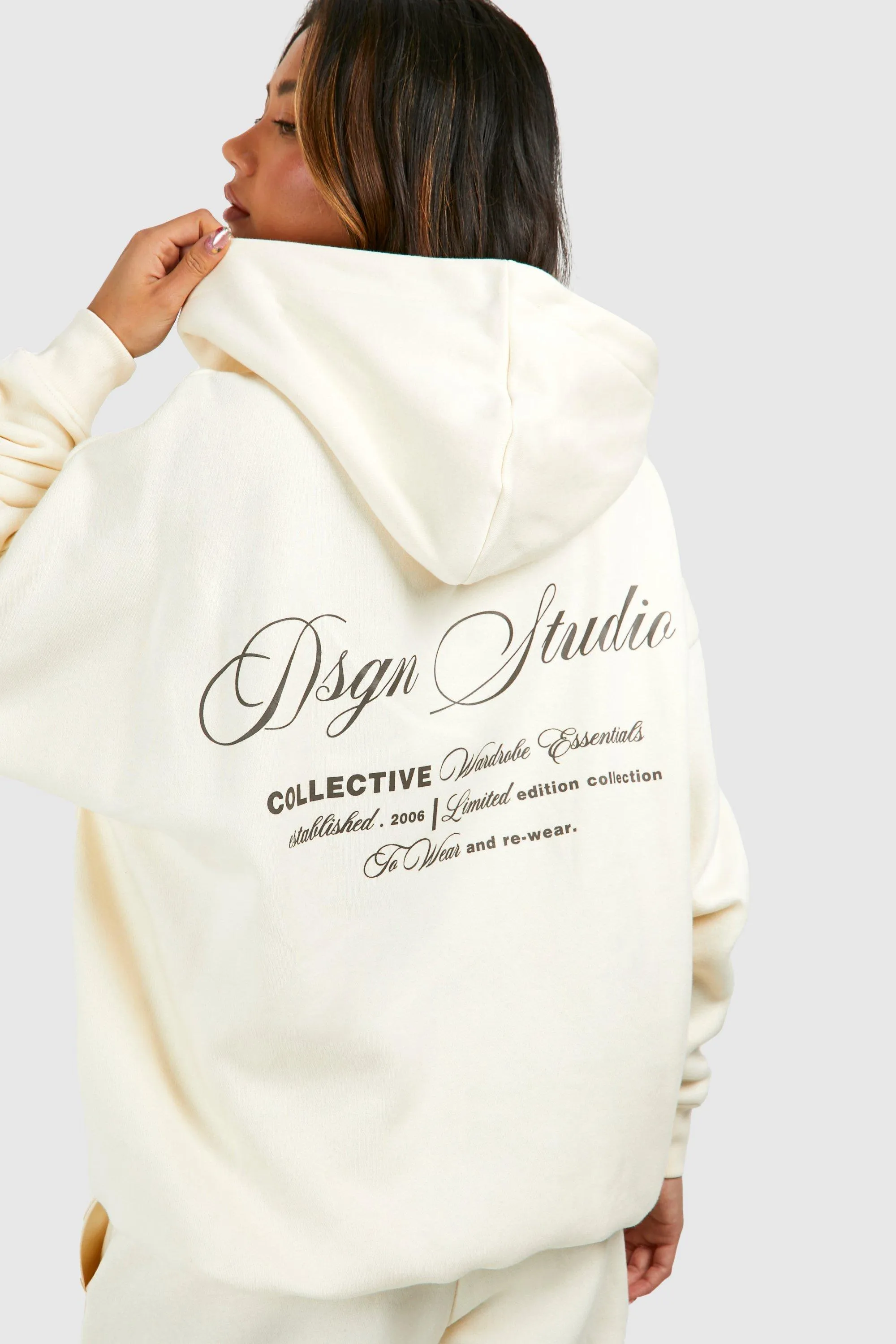 Hoodies & Sweatshirts | Dsgn Studio Zip Through Oversized Hoodie | boohoo