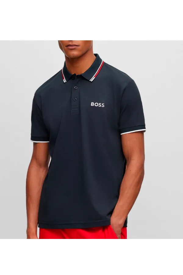 Hugo Boss Paddy Pro Contrast Polo Navy