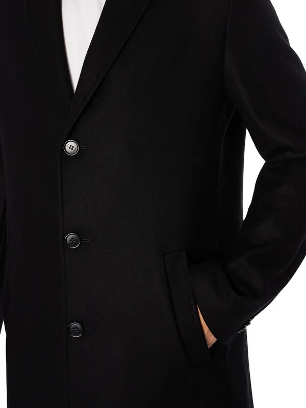 HUGO Malte2341 Pea Coat - Black