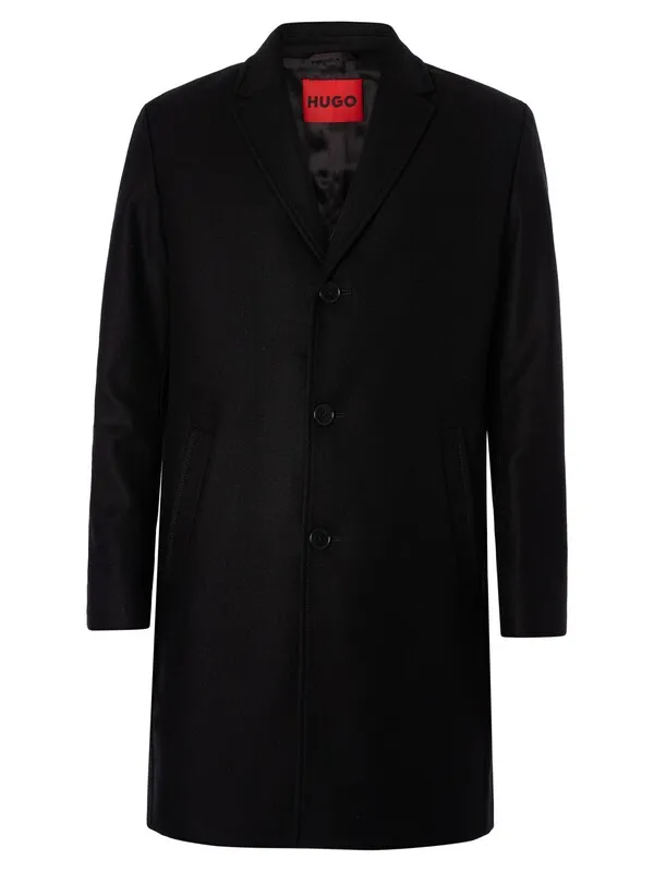 HUGO Malte2341 Pea Coat - Black