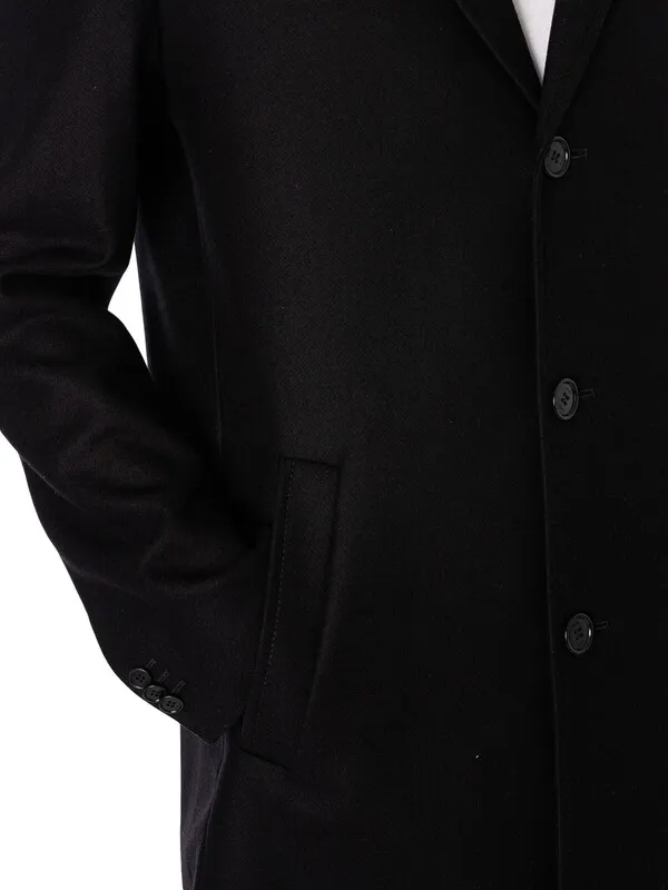 HUGO Malte2341 Pea Coat - Black