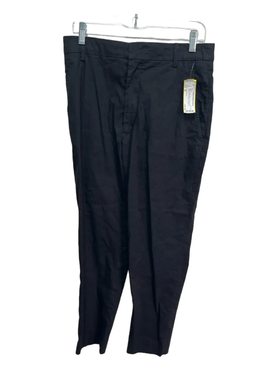 Isabel Marant Size 38 Black Cotton Blend Waist Detail Pockets Zip & Button Pants