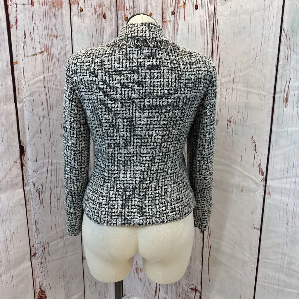 JONES NY BLACK MULTI TWEED JACKET SIZE 12 TCC