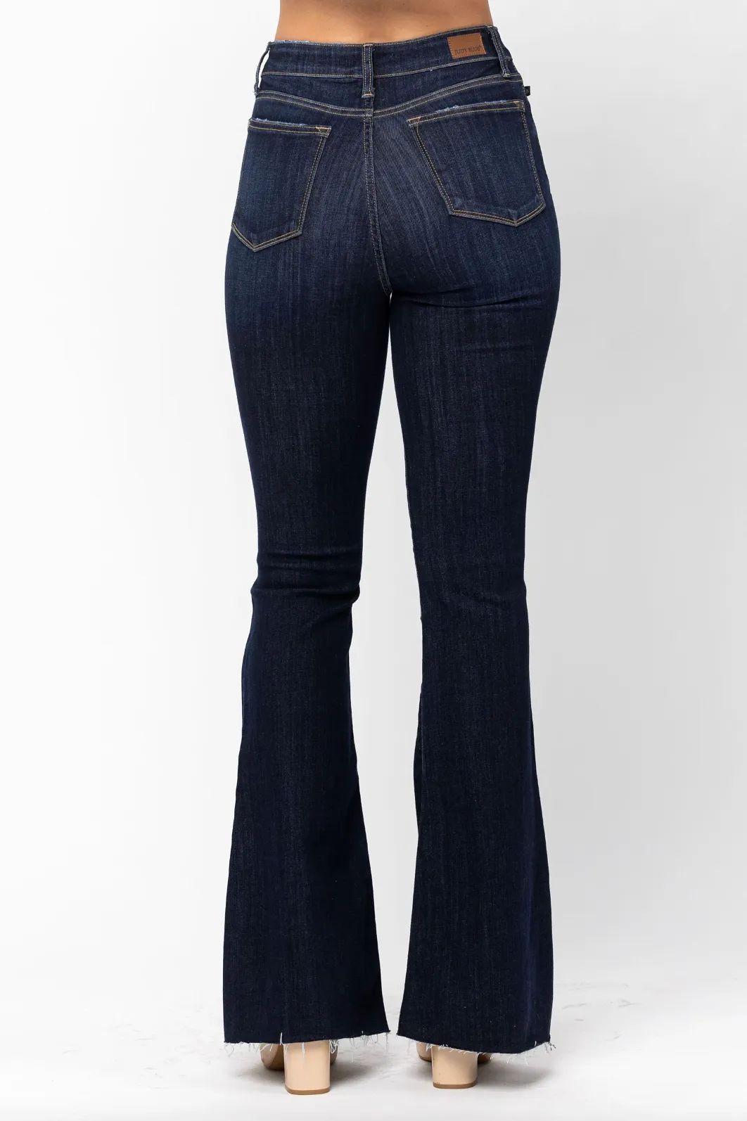 Judy Blue Raw Hem Tall Flare Jeans