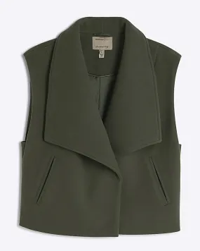 Khaki Sleeveless Jacket