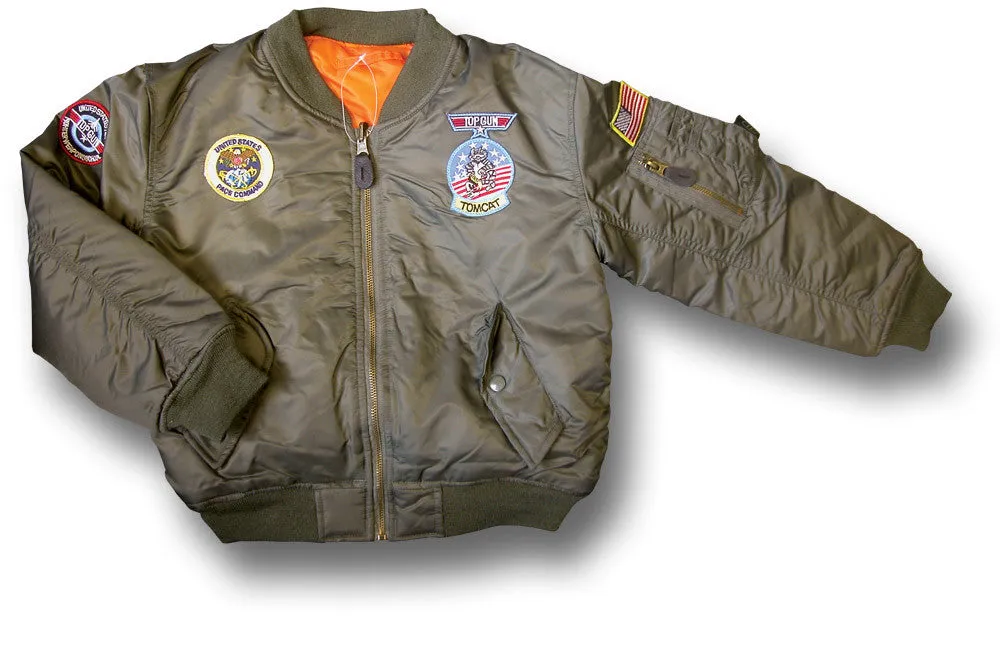 KIDS MA1 FLIGHT JACKET W/BADGE