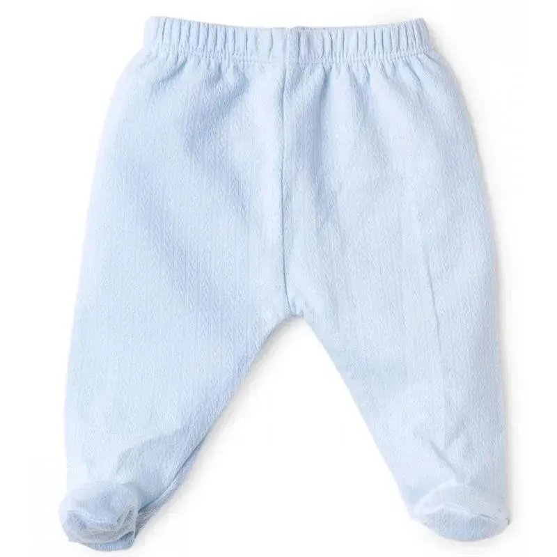 Kissy Kissy Pointelle Footed Pant, Light Blue