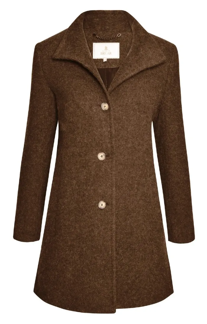 Ladies Tweed Funnel Coat