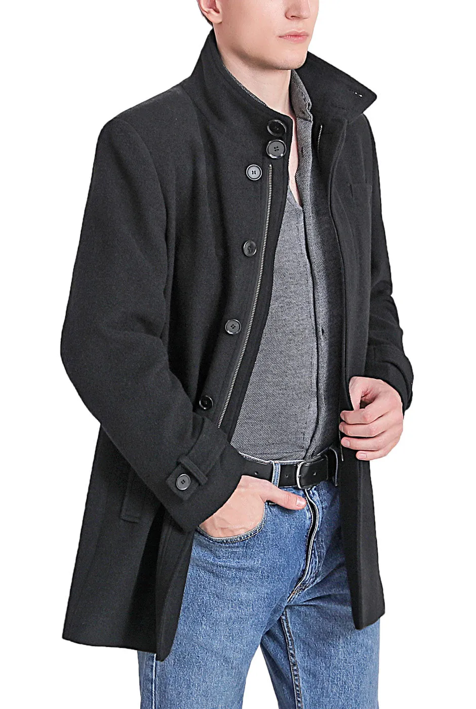 Landing Leathers Men Owen Wool Blend Car Coat