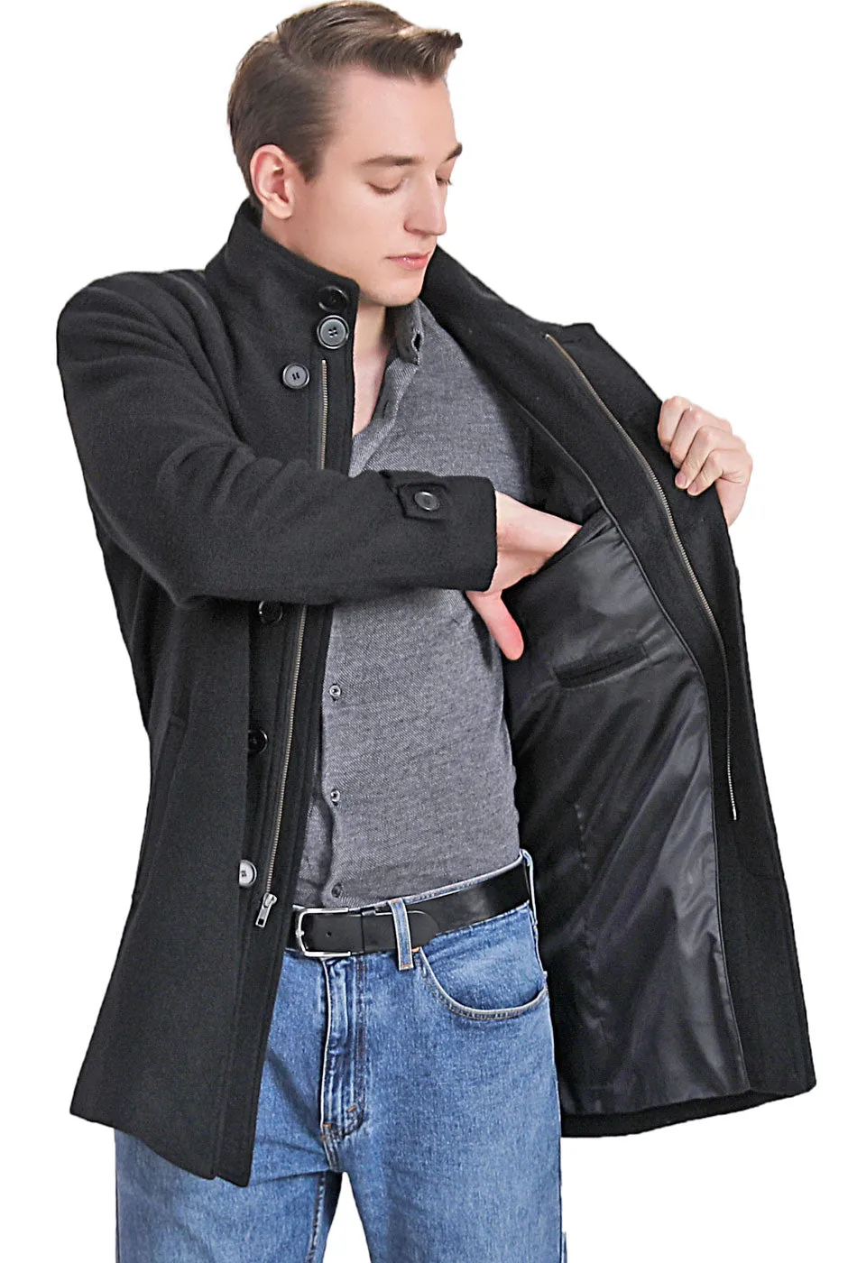 Landing Leathers Men Owen Wool Blend Car Coat