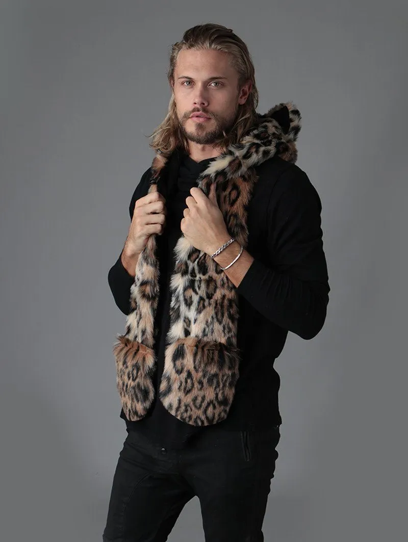 Leopard Faux Fur Hood | Men's