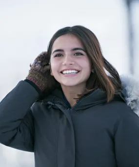 Let It Snow Isabela Moner Coat With Hood - Women's Coat