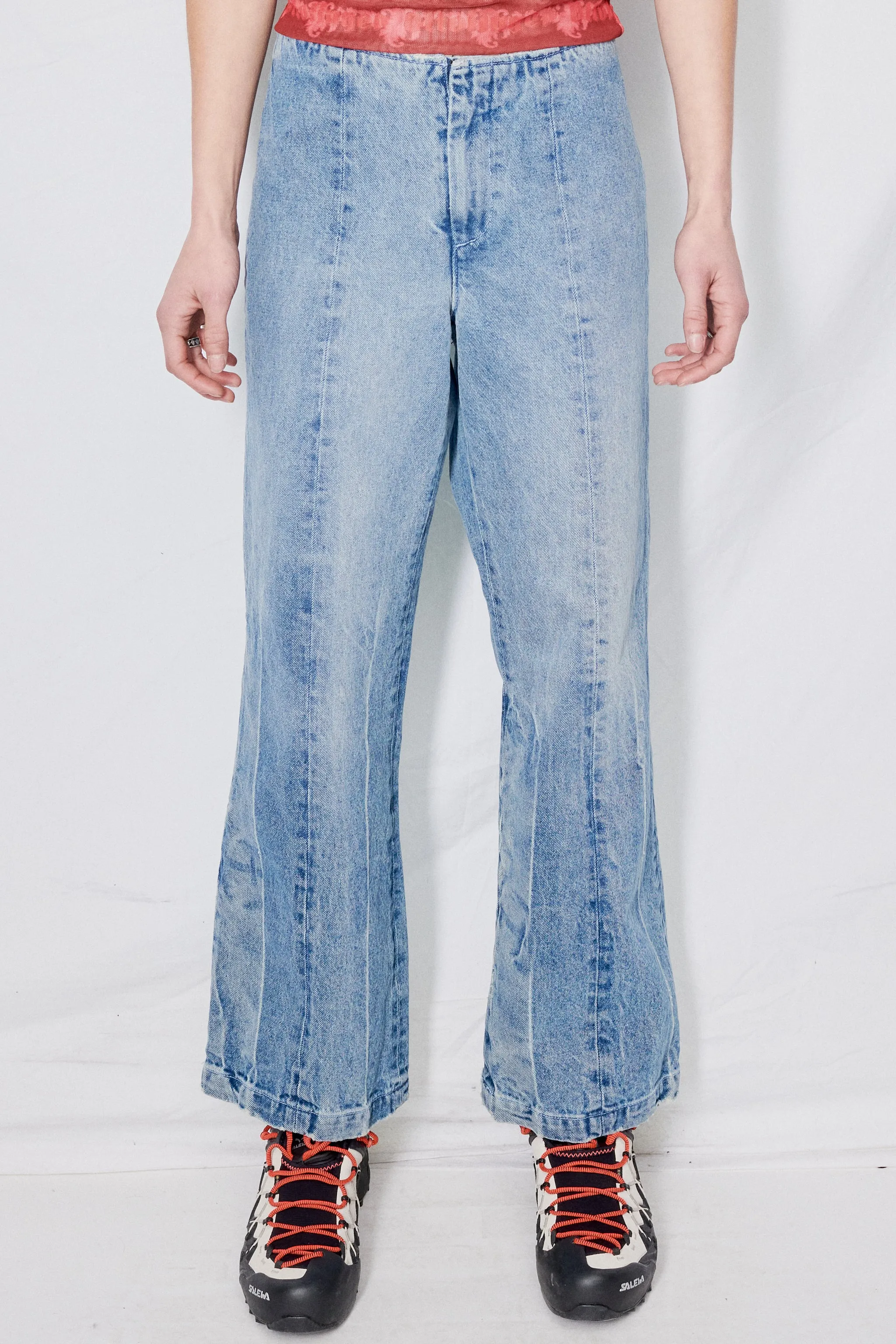 Light Wash Denim Flare Pant