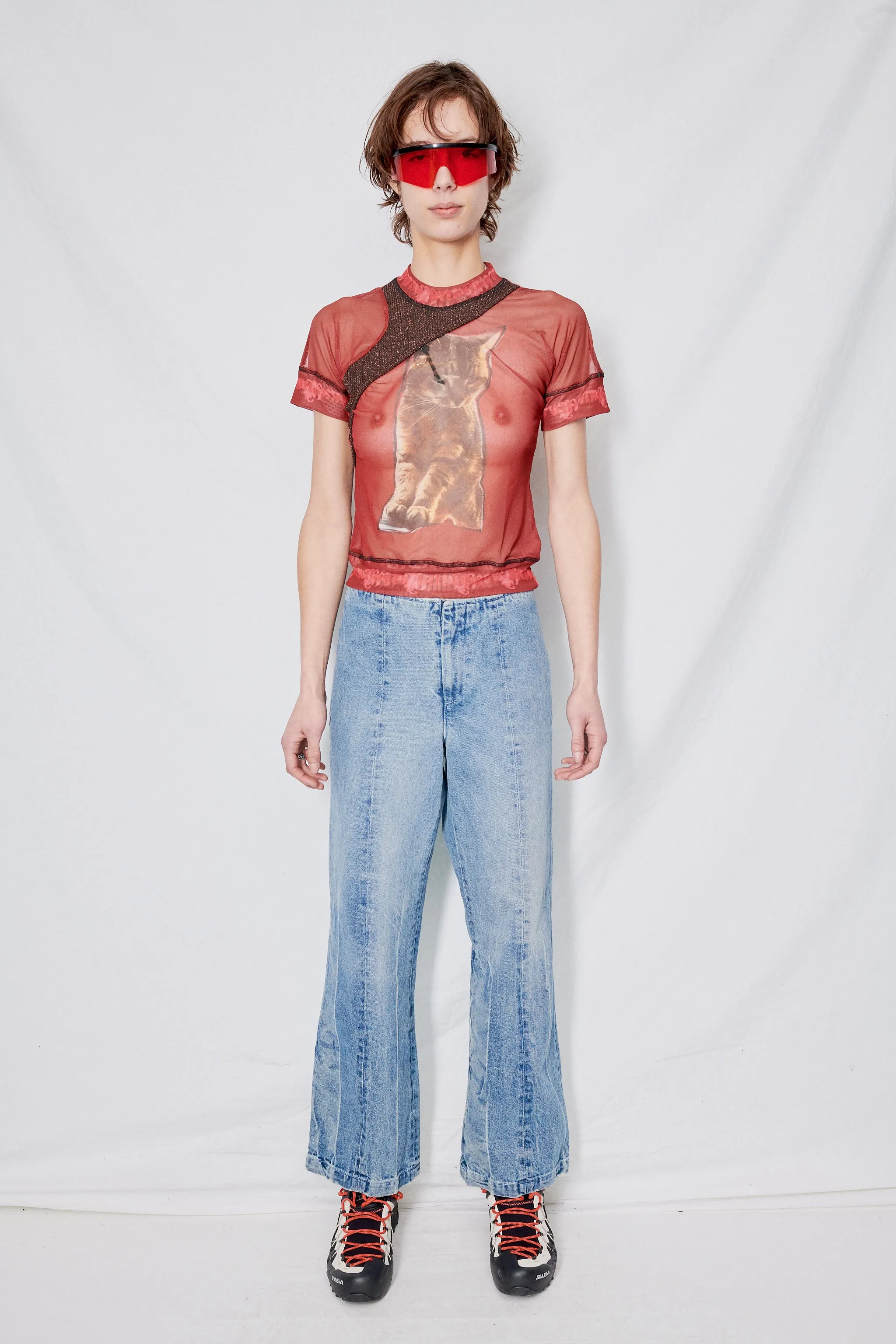 Light Wash Denim Flare Pant