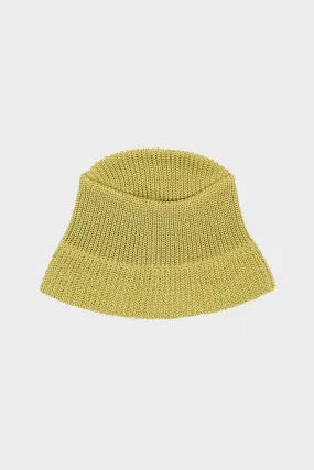 Linen-Like Finished Bucket Hat - Yellowgreen