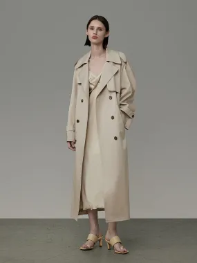 Long Formal Plain Classy Trench-Coat