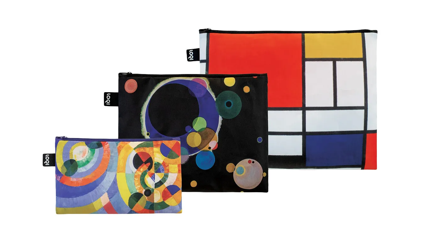 Loqi Mondrian, Kandinsky, Delaunay - Recycled Zip Pockets