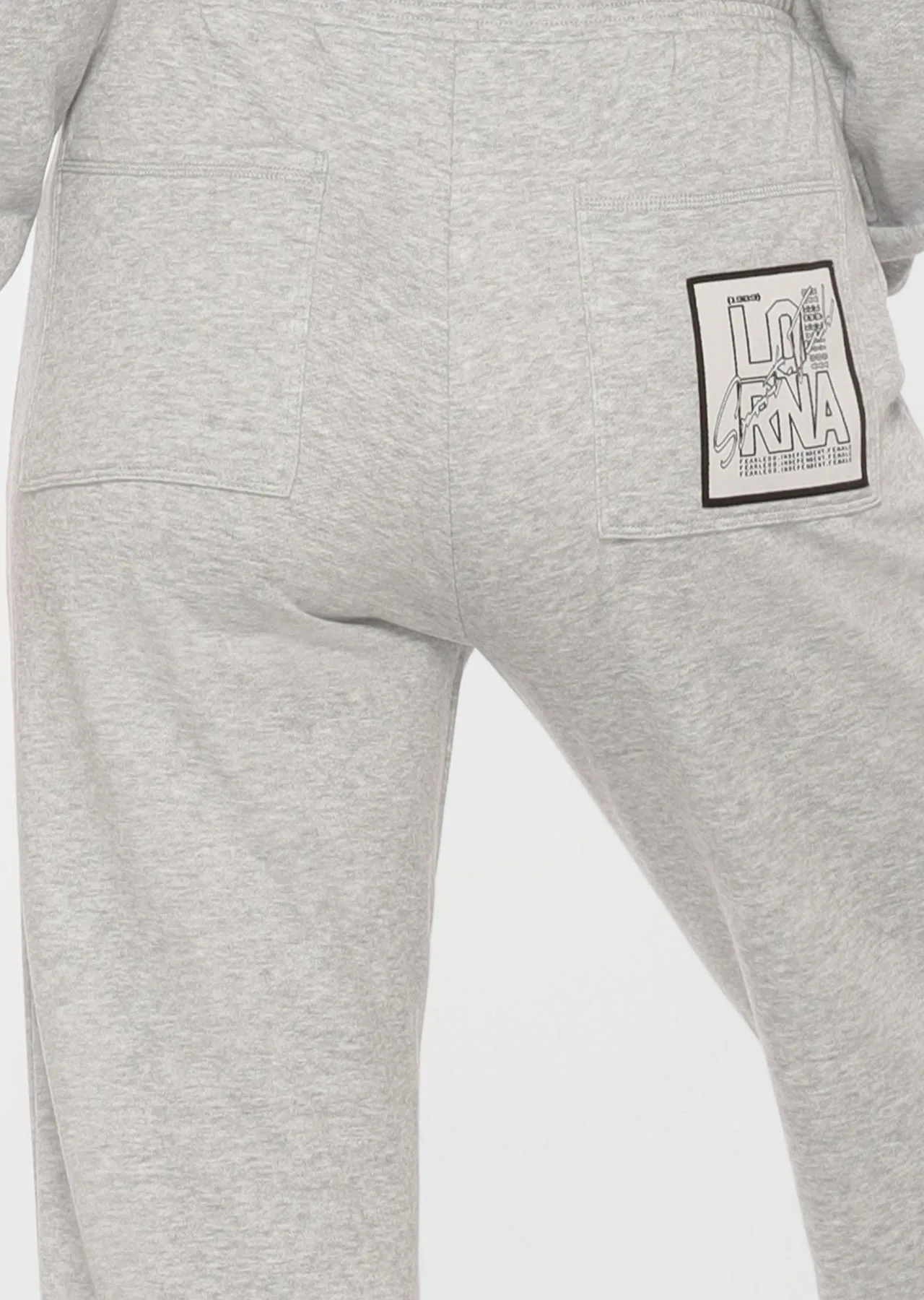 Lorna Jane Swagger Track Pant in Light Grey Marl