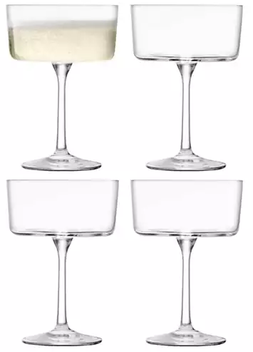 LSA Gio Set of 4 Champagne & Cocktail Glasses | Kaleidoscope