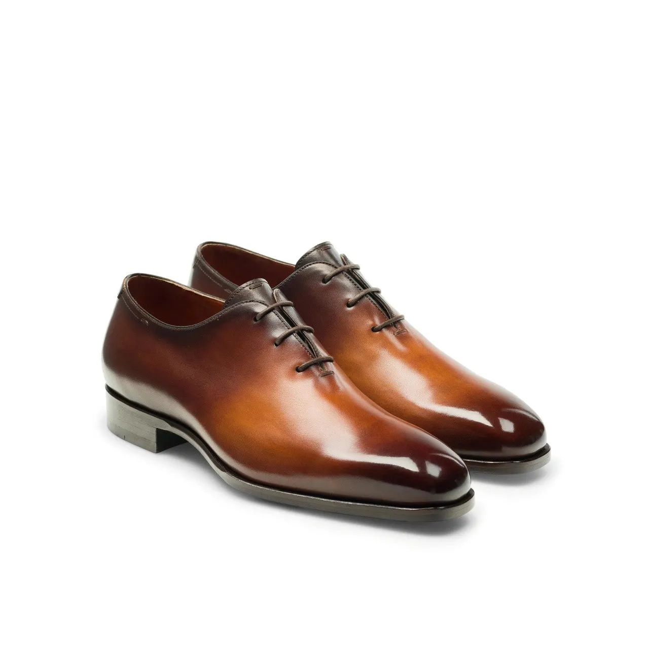 Magnanni Alexander 22972 Men's Shoes Two-Tone Brown Calf-Skin Leather Whole-Cut Oxfords (MAGS1113)