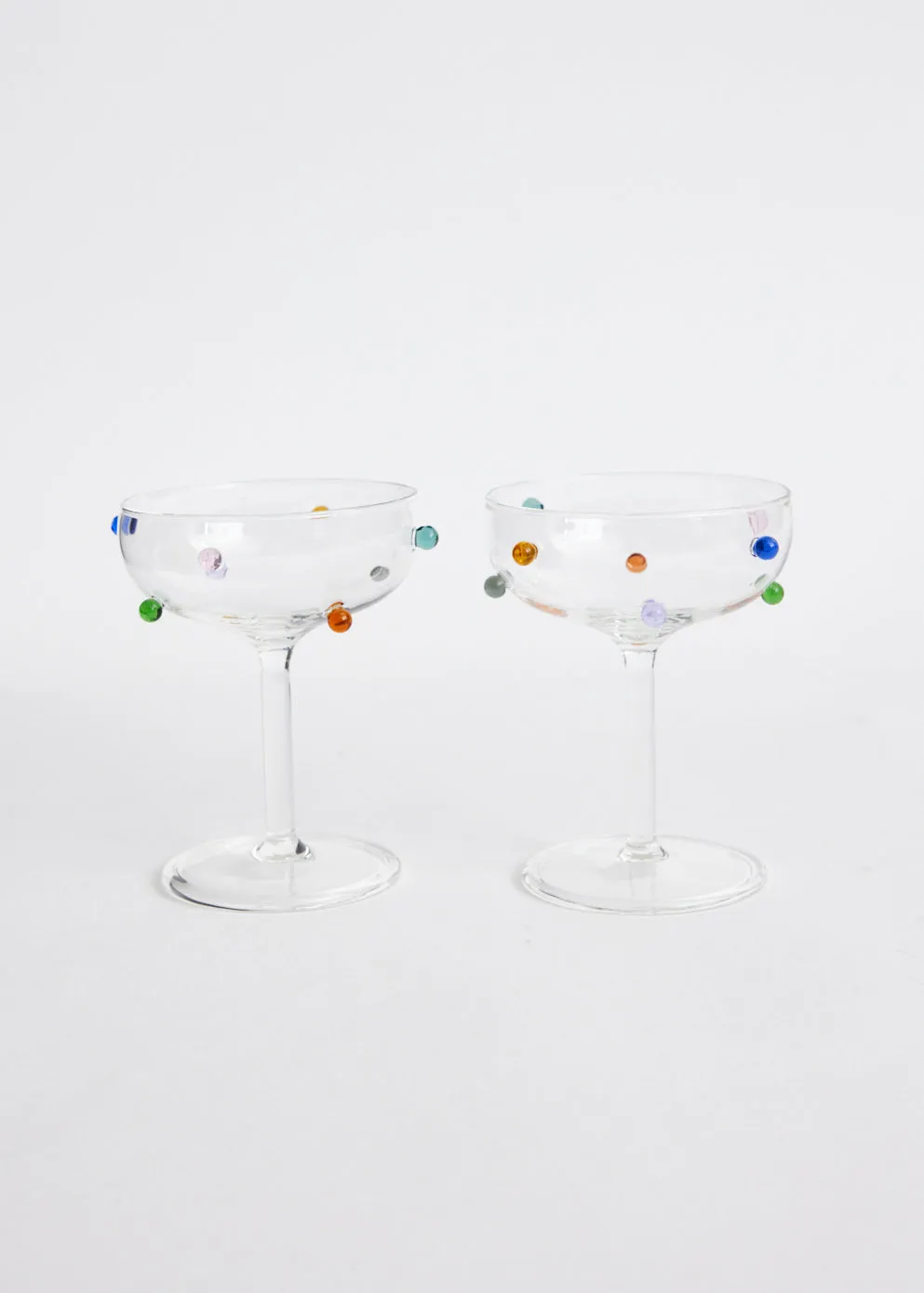 Maison Balzac -  Two Pomponette Coupes Glasses - Glassware