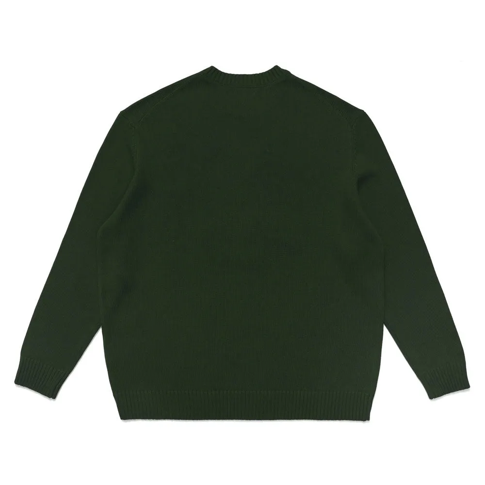 Malbon Buckets Intarsia Knit Golf Sweater Hunter Green - FW22