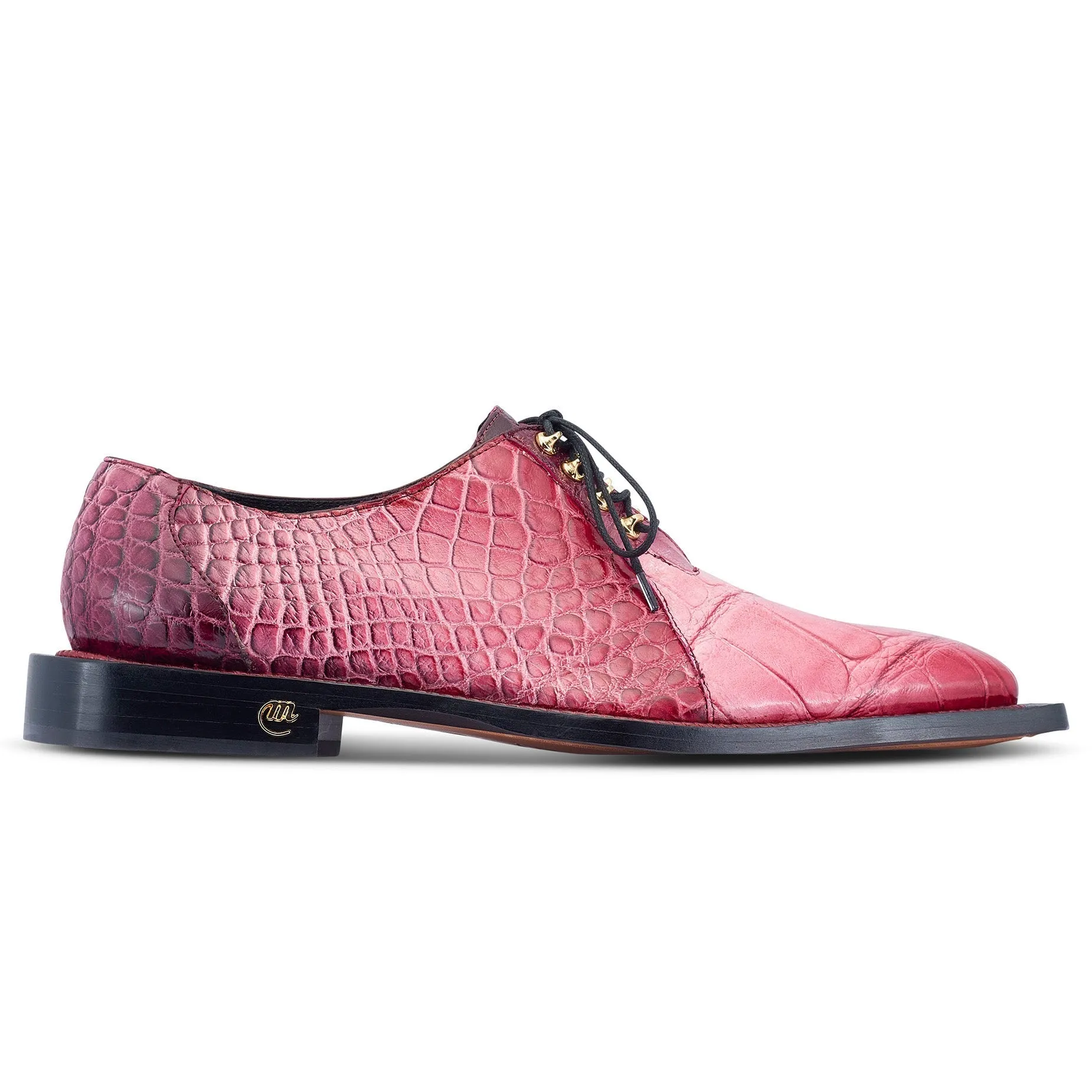 Mauri Candyman 4948/2 Men's Shoes Ruby Red Combo Exotic Alligator Oxfords (MA5468)