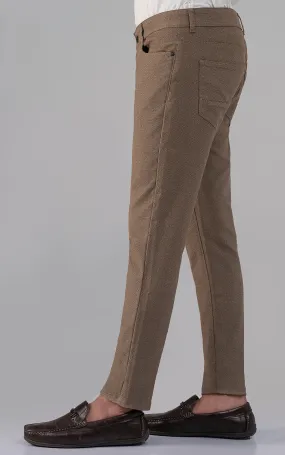 MELANGE 5-POCKET PANT LIGHT BROWN