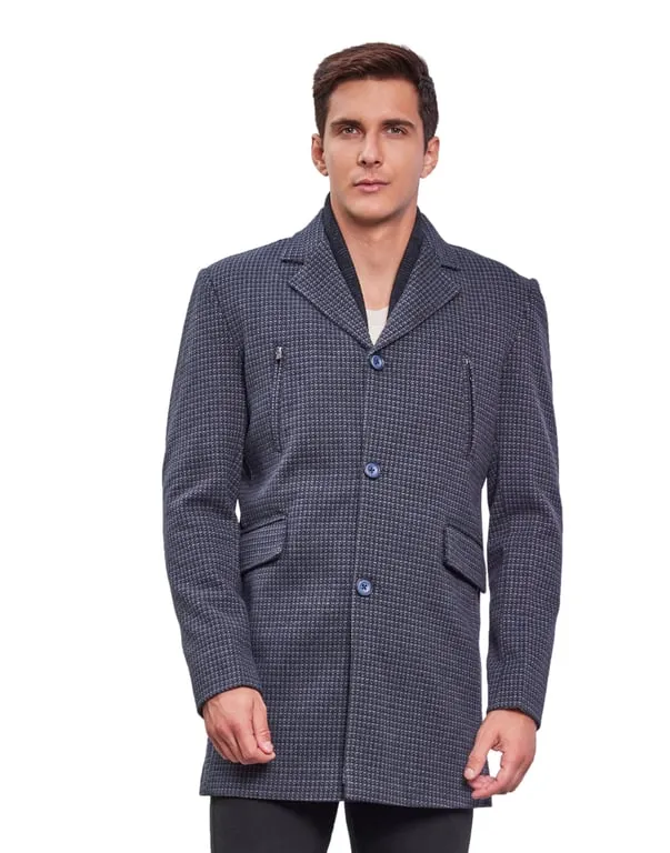 Men Coat Blue Color