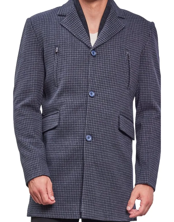 Men Coat Blue Color