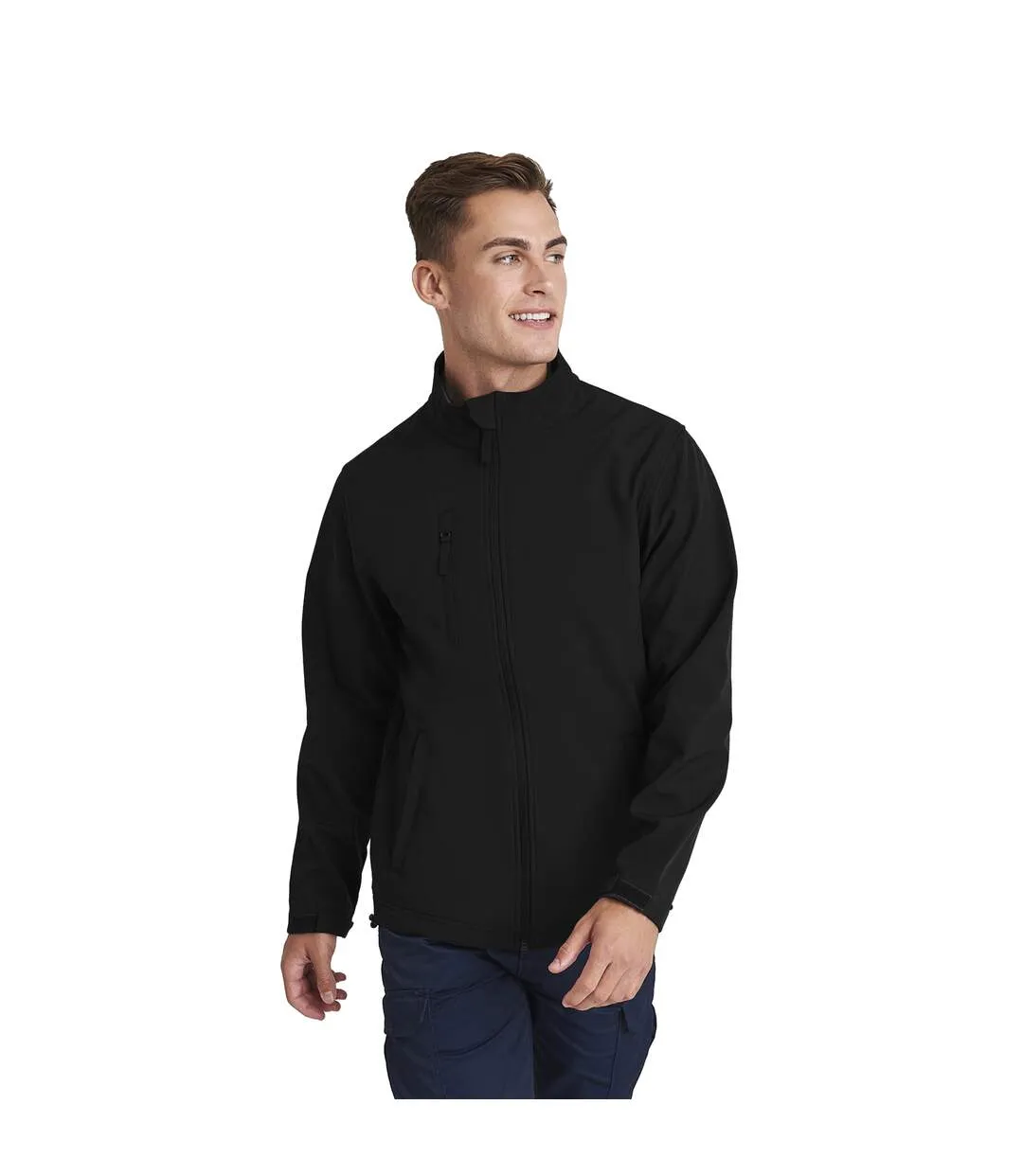 Mens 3 layer soft shell jacket black PRO RTX