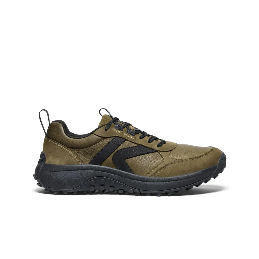 Men's Keen KS86 Leather Sneaker Color: Dark Olive/ Black