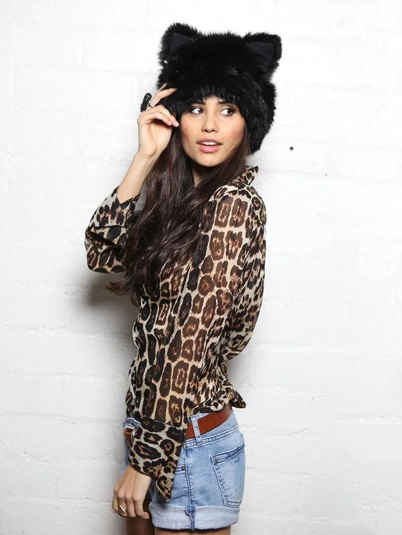 Mother Meow Faux Fur Hood