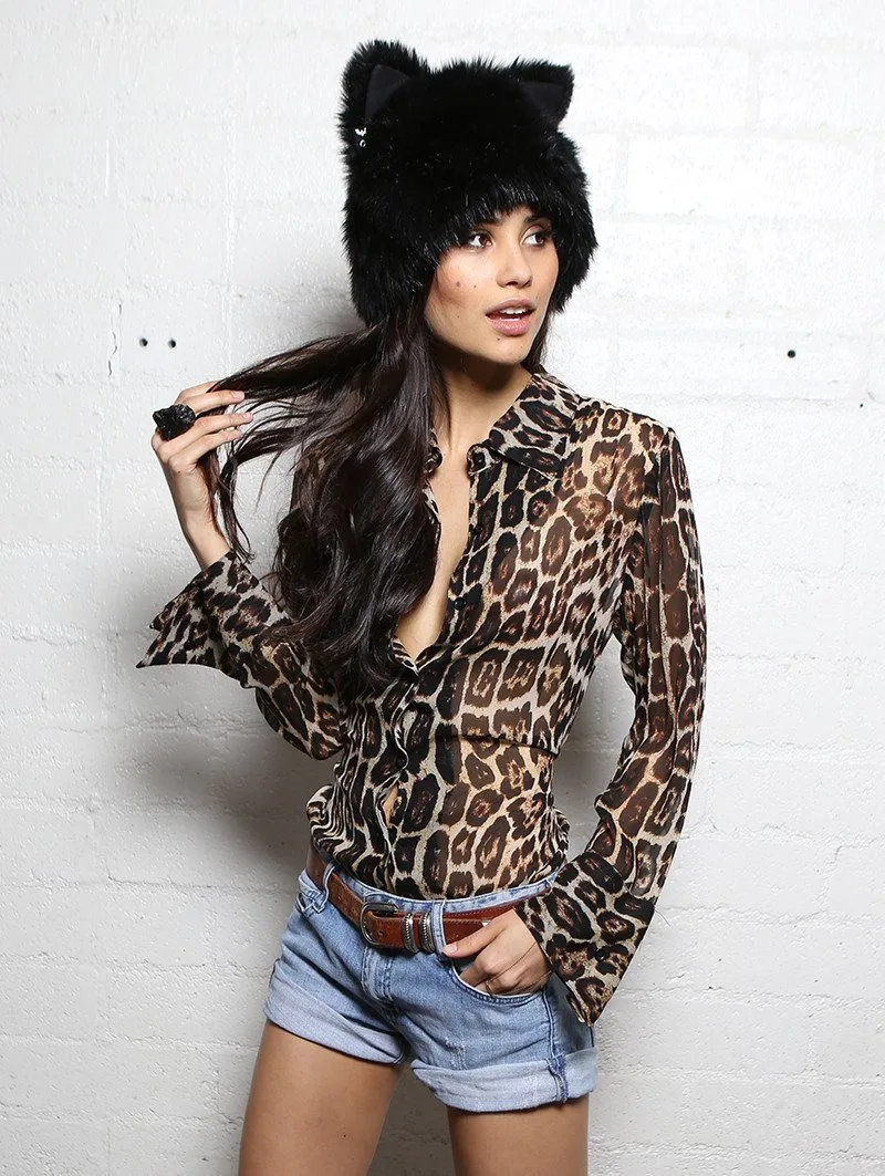 Mother Meow Faux Fur Hood