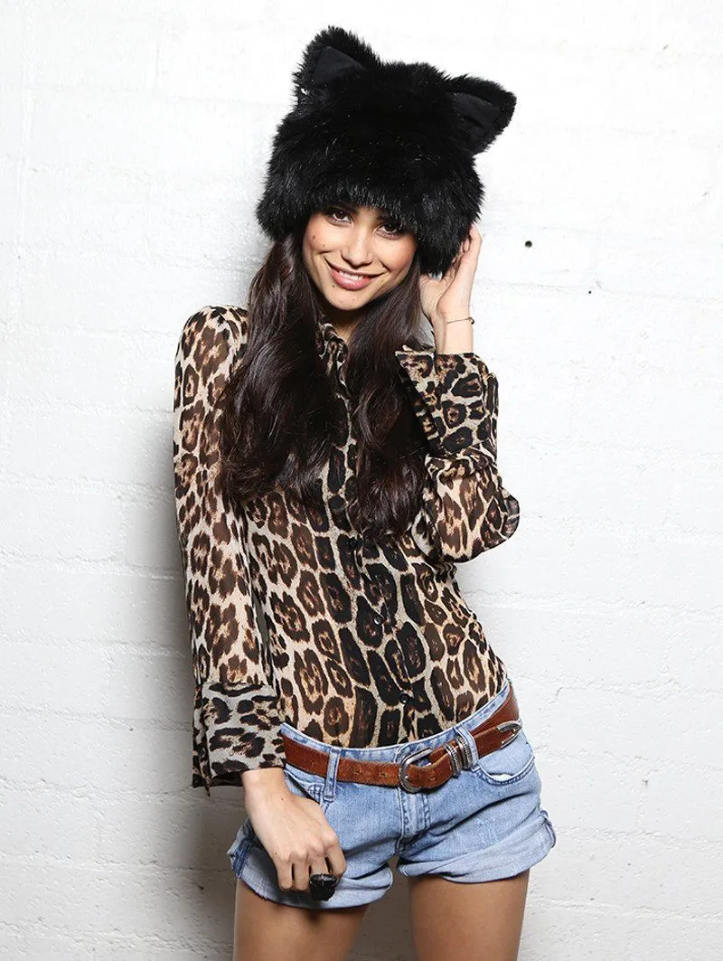 Mother Meow Faux Fur Hood