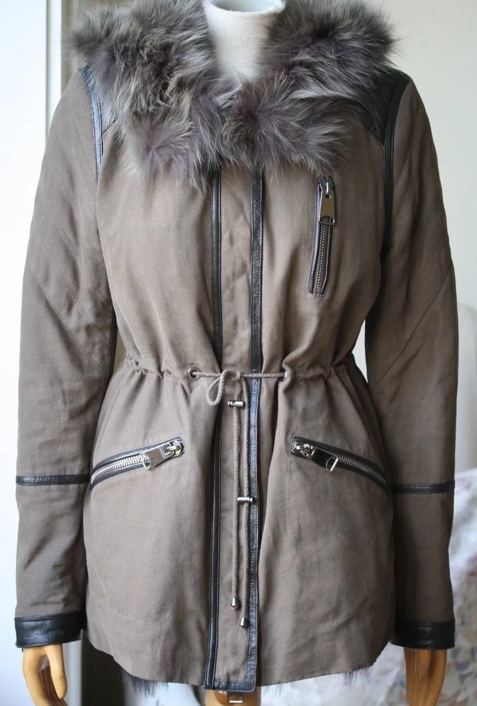 NATACHA AND VANESSA PARKA JACKET SZ 40 UK 8/10