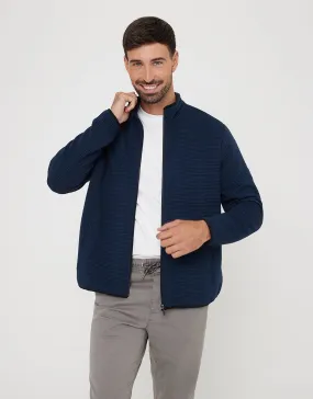 Navy Blue Zip Jacket - Tigio