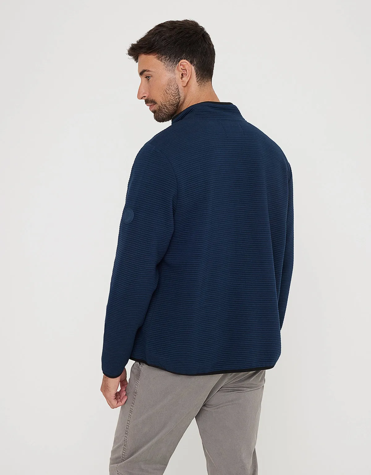 Navy Blue Zip Jacket - Tigio