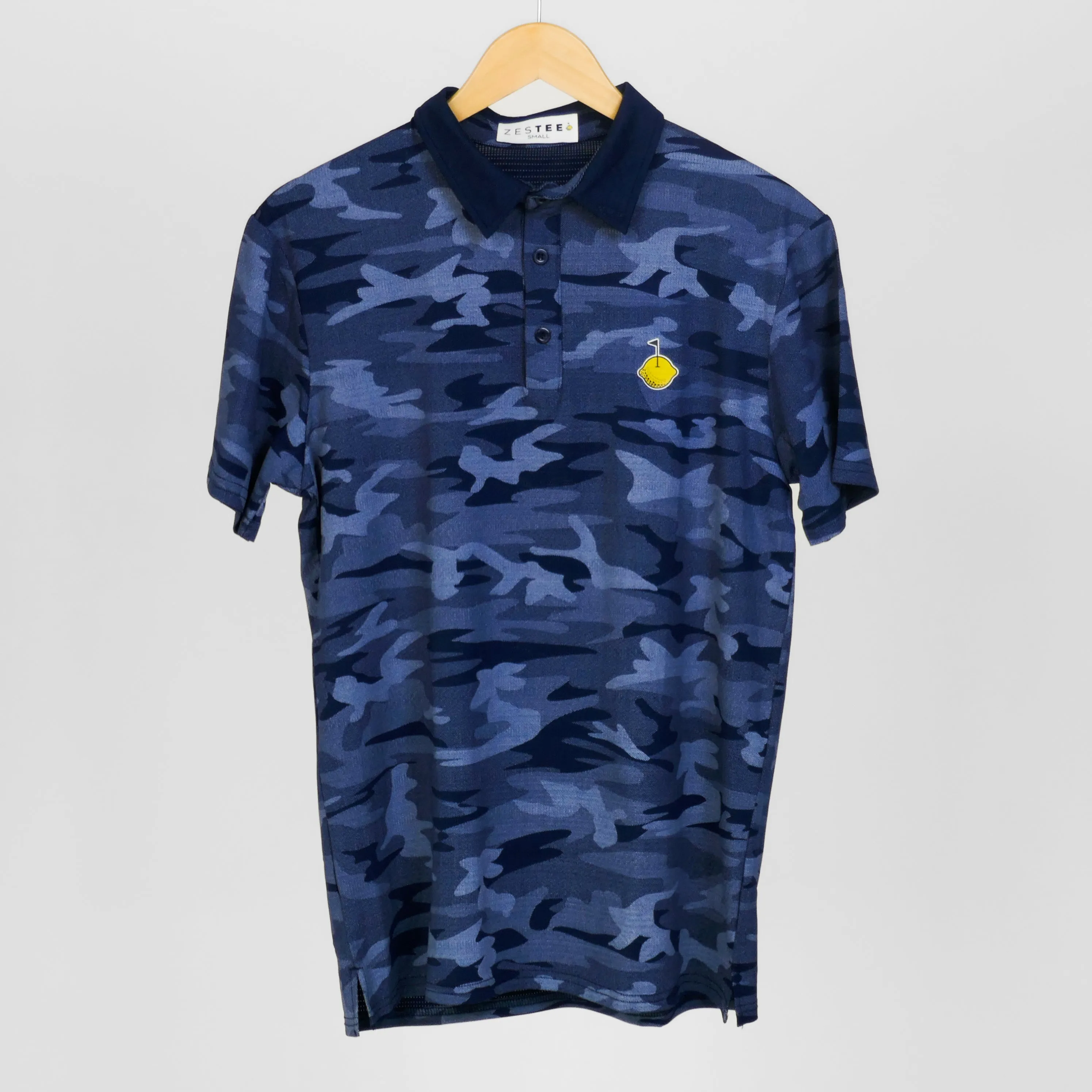 Navy 'Camo' Polo