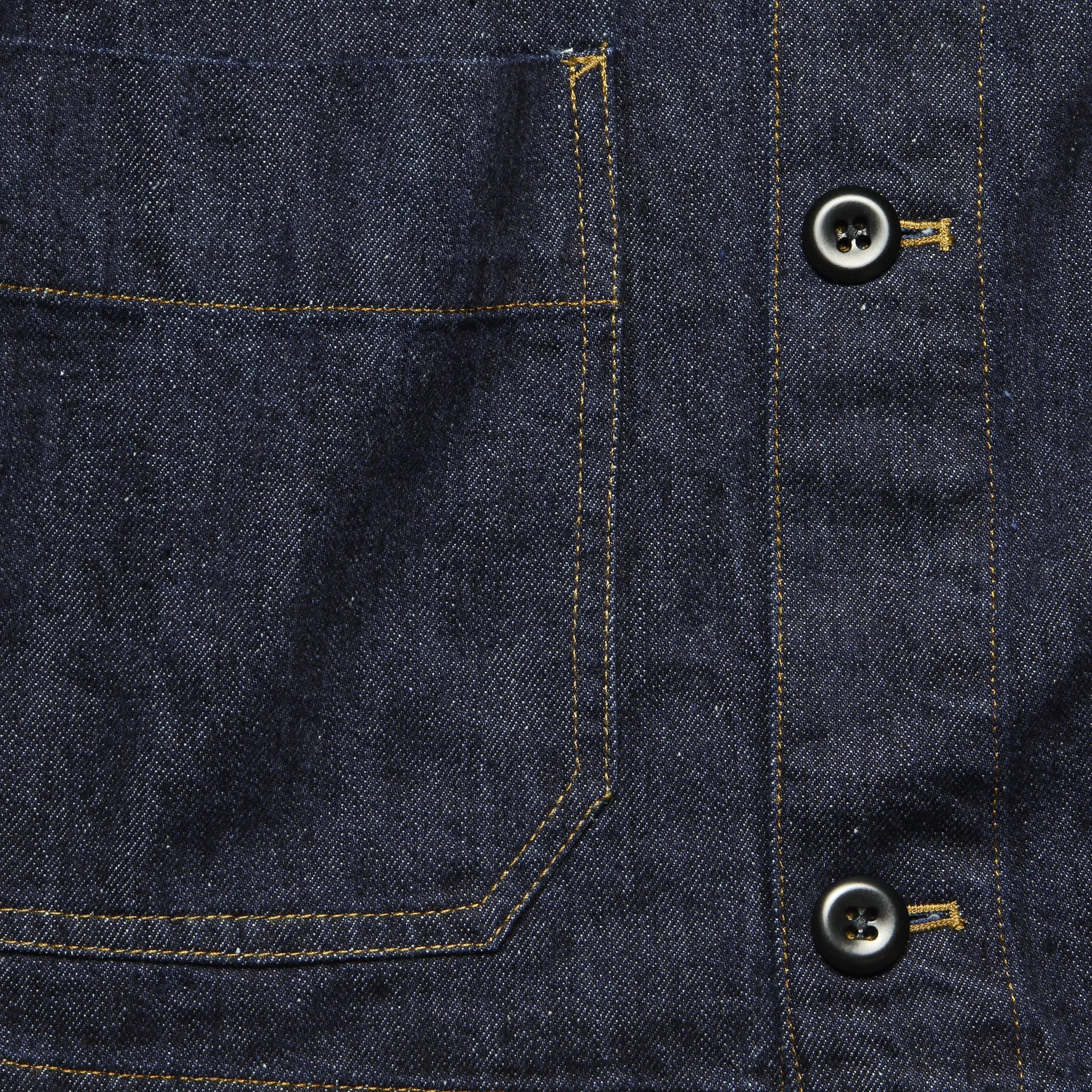 Nepped Denim Shirt Jacket - Rinse