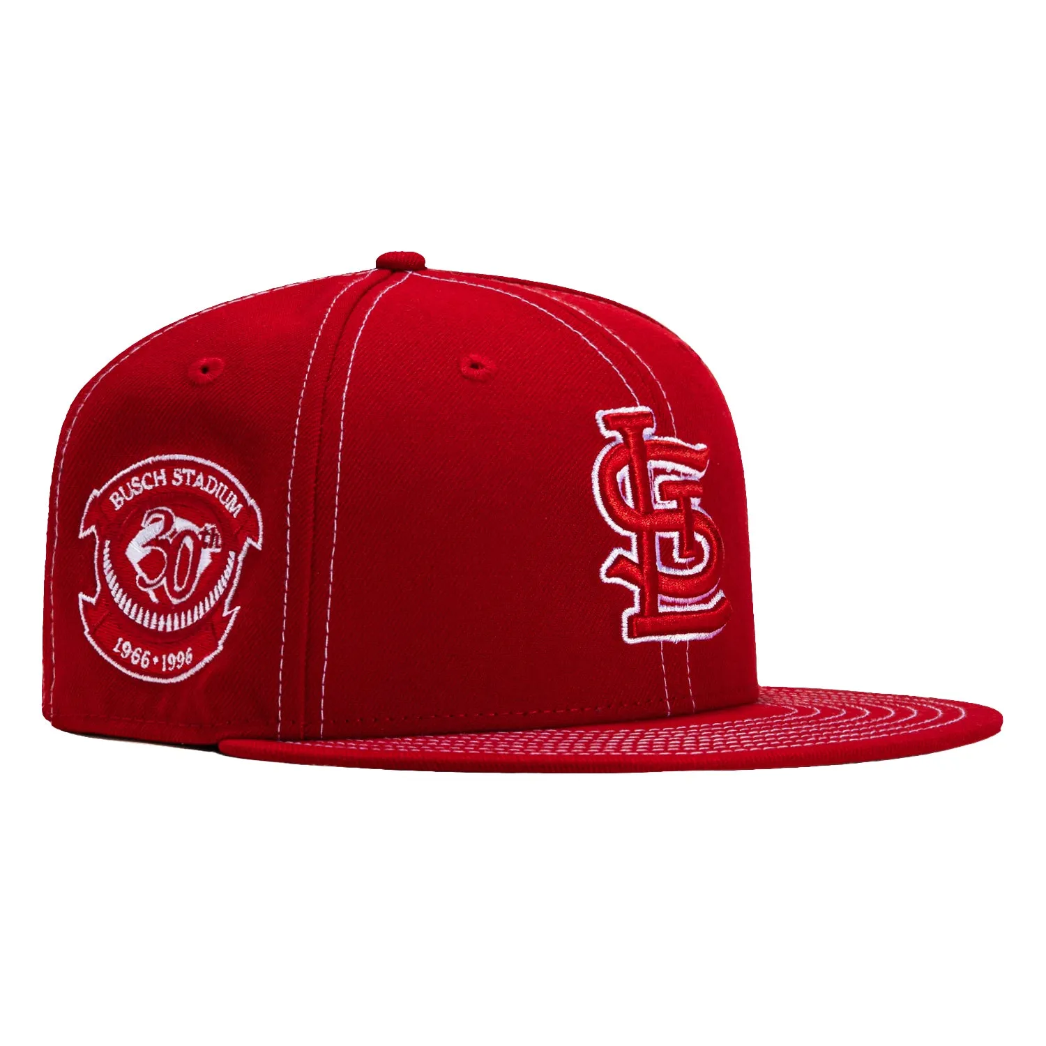 New Era 59Fifty Contrast Stitch St. Louis Cardinals 30th Anniversary Patch Hat - Red, White