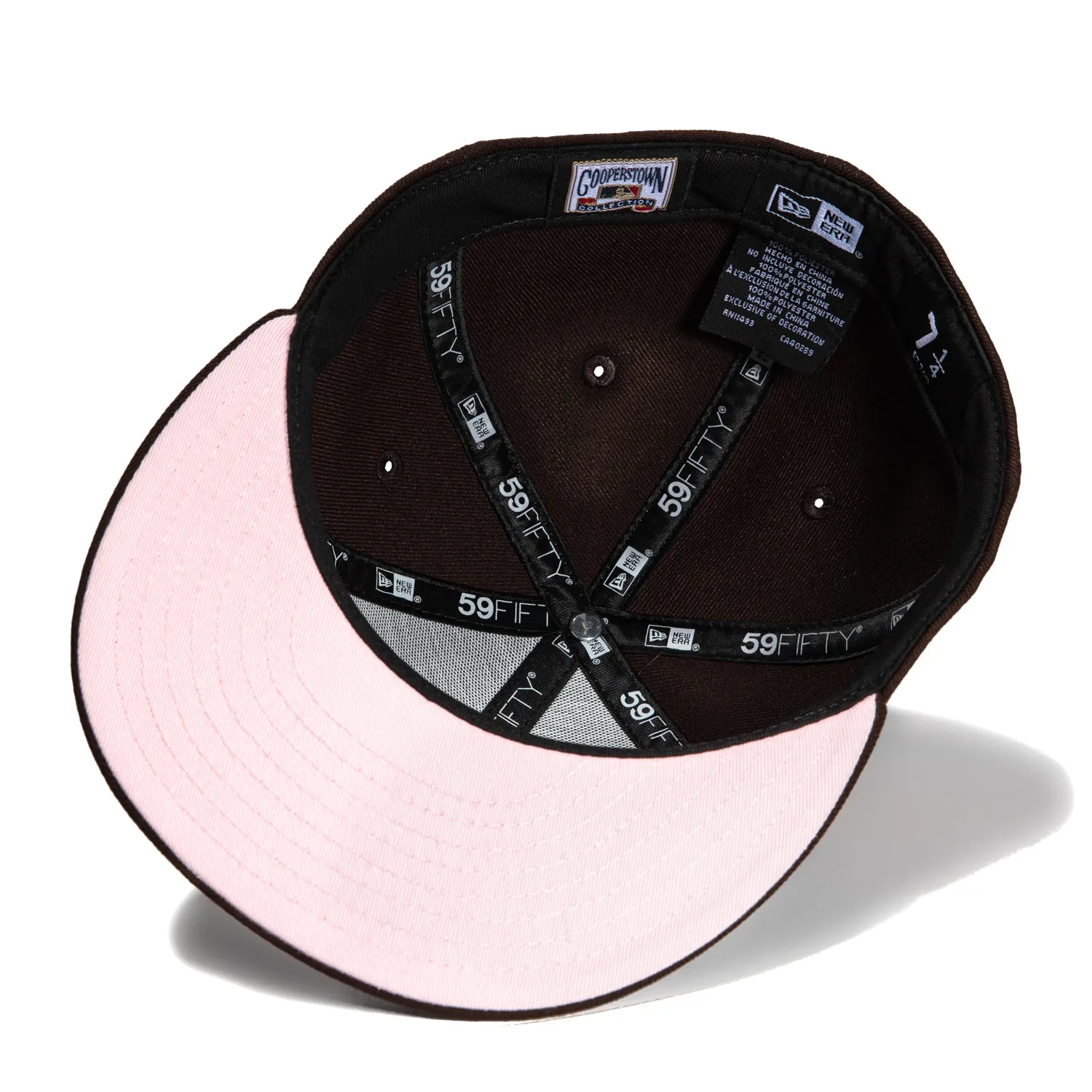 New Era 59Fifty Pink Contrast Stitch Cleveland Guardians Jacobs Field Patch I Hat - Brown